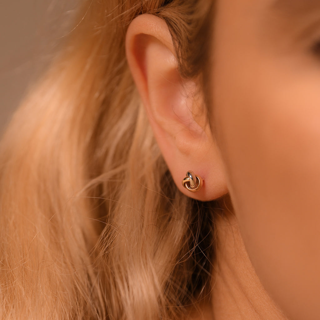 Boucles D'Oreilles "Noeud Tricolore"