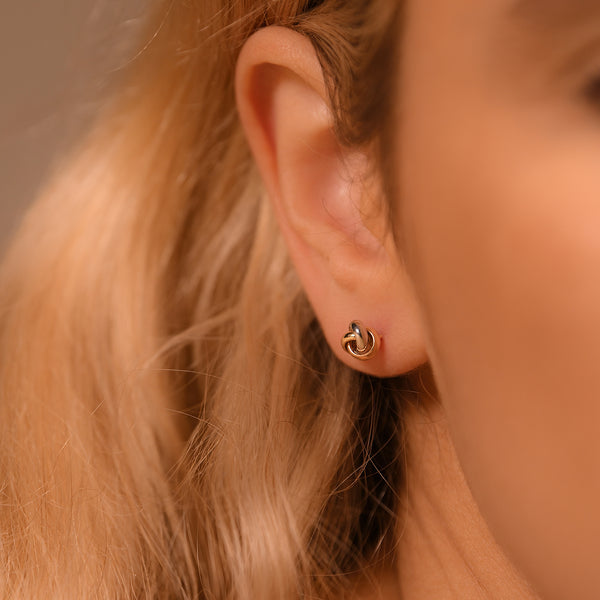 Boucles D'Oreilles "Noeud Tricolore"