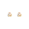 Boucles D'Oreilles "Noeud Tricolore" - Or Tricolore 375/1000