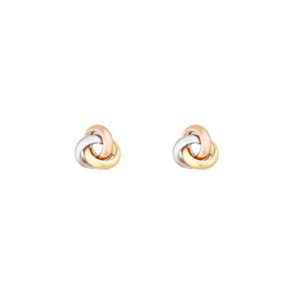 Boucles D'Oreilles "Noeud Tricolore" - Or Tricolore 375/1000