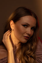 Boucles D'Oreilles "Alizée 11Mm" Or Blanc 375/1000 Et Zirconium