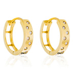 Pendientes "Lucie" oro amarillo 375/1000 y circonita