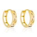 Boucles D'Oreilles "Lucie" Or Jaune 375/1000 Et Zirconium