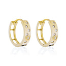 Boucles D'Oreilles "Lucie" Or Jaune 375/1000 Et Zirconium