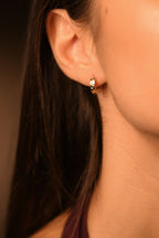 Pendientes "Lucie" oro amarillo 375/1000 y circonita