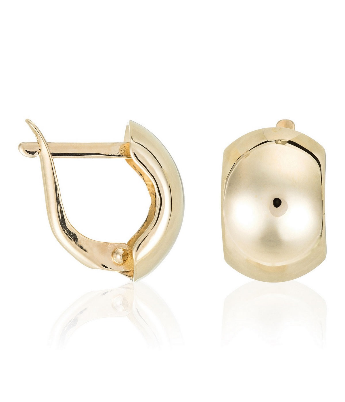 Boucles D'Oreilles "Carré D'Or" - Or Jaune - Or Jaune