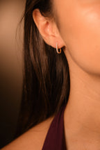 Boucles D'Oreilles "Lizzy" Or Jaune 375/1000 Et Zirconium