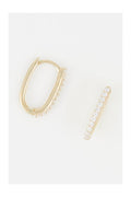 “Lizzy” Earrings 375/1000 Yellow Gold And Zirconium