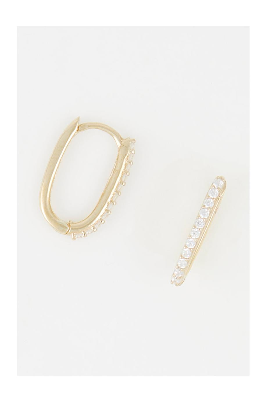 “Lizzy” Earrings 375/1000 Yellow Gold And Zirconium