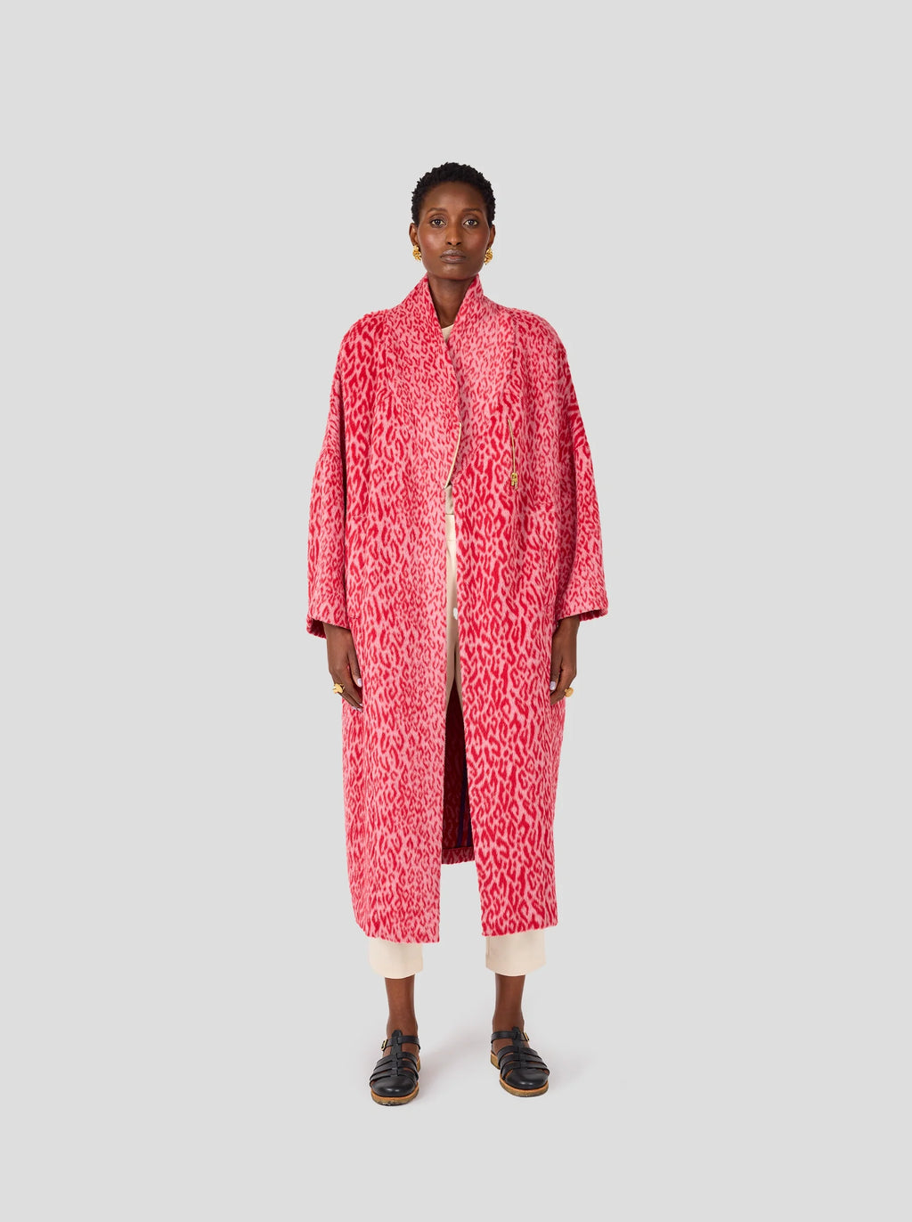 Manteau Eren In Red Opera Leopard