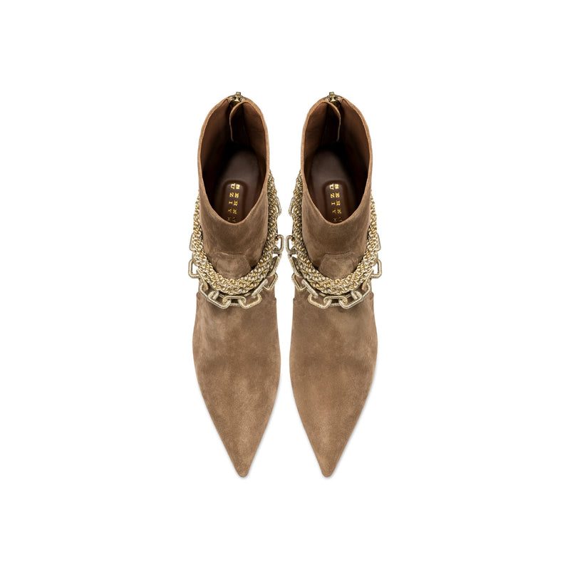 Catena Notte Sand High-Heel Ankle Boot