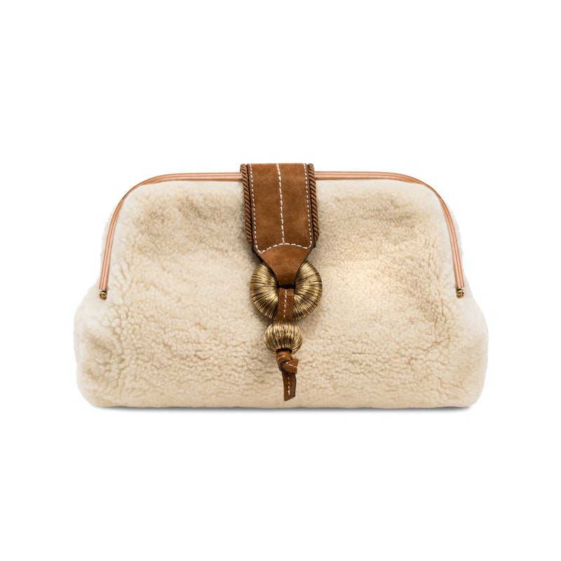 Boho Chic Off-White Pouch Bag