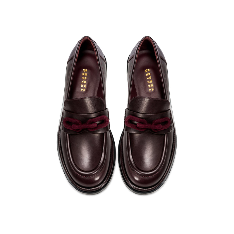 Catena Burgundy Flat Moccasin