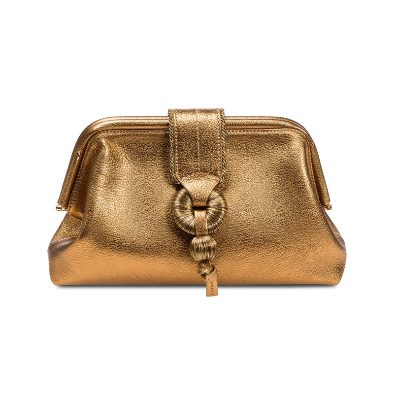 Boho Chic Bronze Pouch Bag