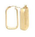 "Gold Prism" Earrings, 375/1000 Yellow Gold