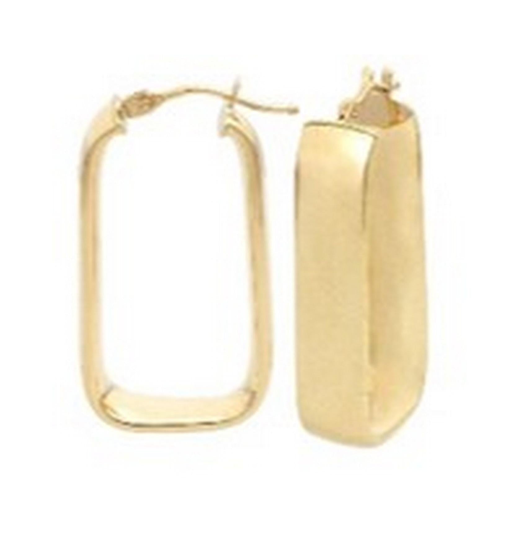 "Gold Prism" Earrings, 375/1000 Yellow Gold