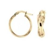 "Flying Hoop" Earrings in 375/1000 Yellow Gold