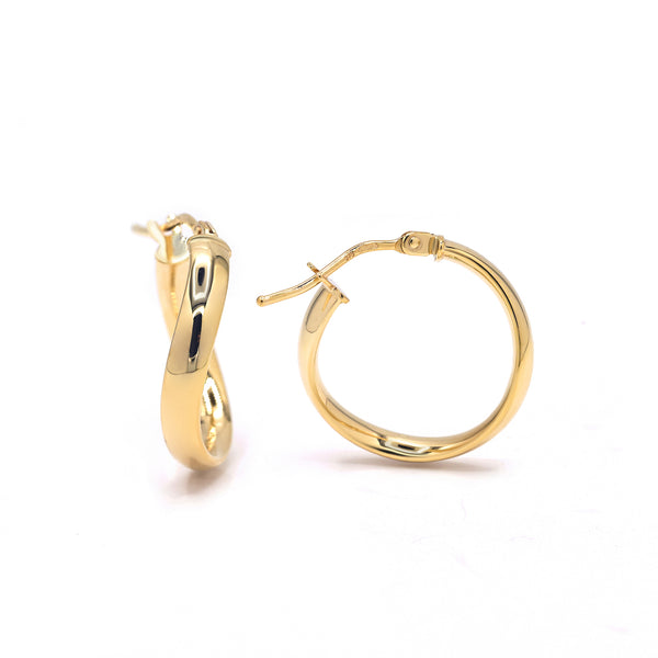 375/1000 Yellow Gold “Creoles Soaring” Earrings