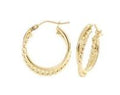 "Golden Symmetry" Earrings in 375/1000 Yellow Gold