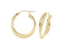 "Golden Symmetry" Earrings in 375/1000 Yellow Gold