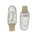 Moufles Erika Cuir Double Face - Silver/Beige - Femme