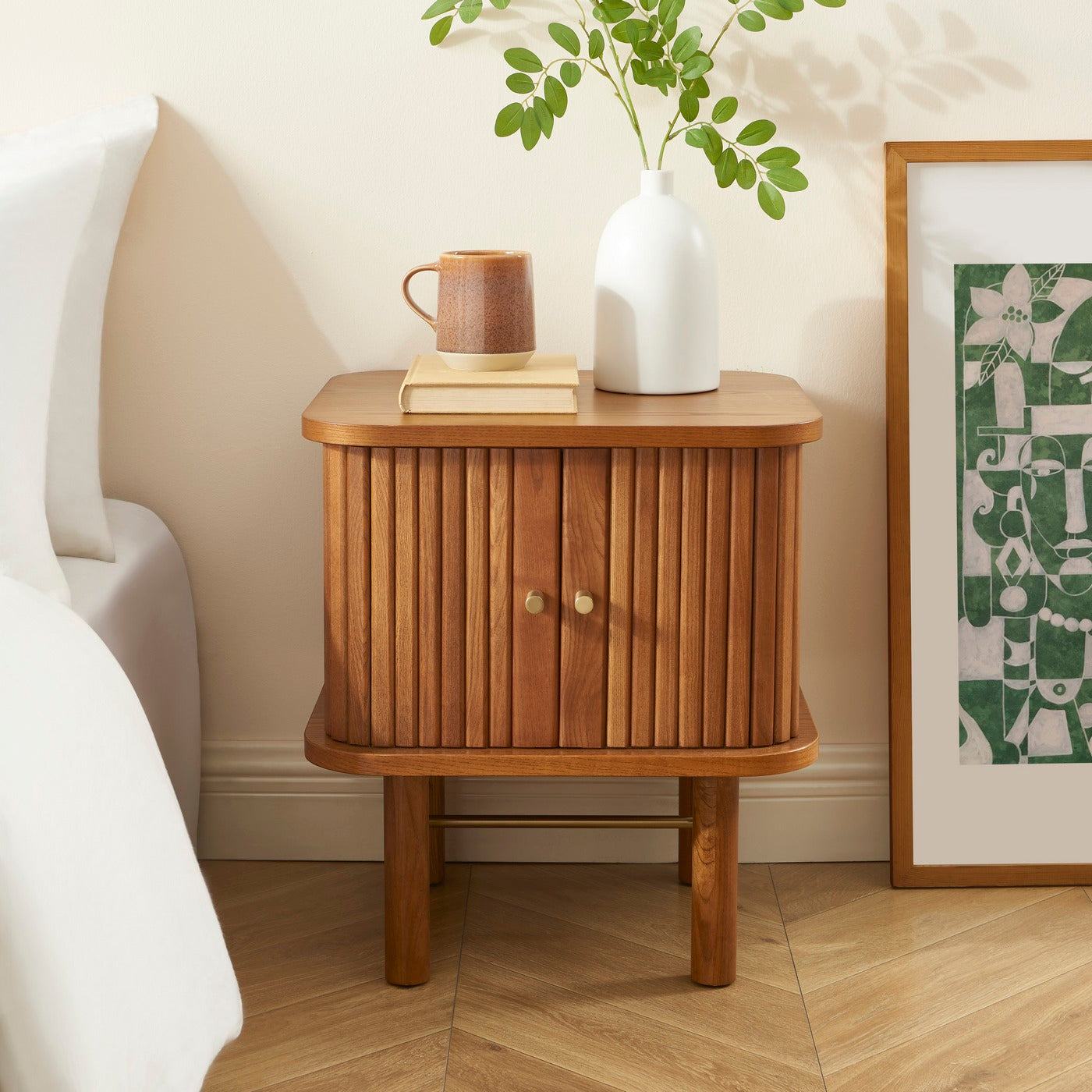 Ernest - Bedside Table - Dark Ash