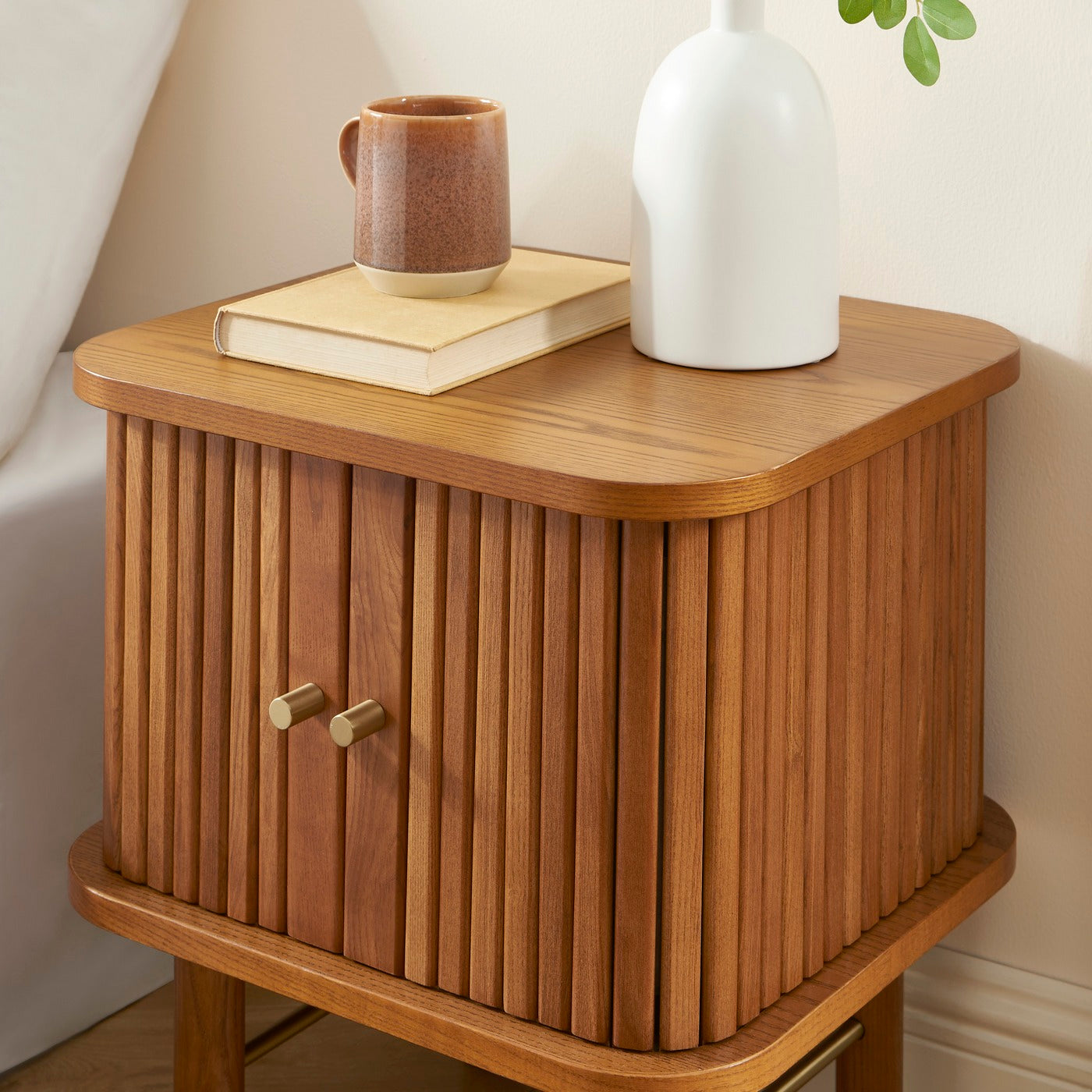 Ernest - Bedside Table - Dark Ash