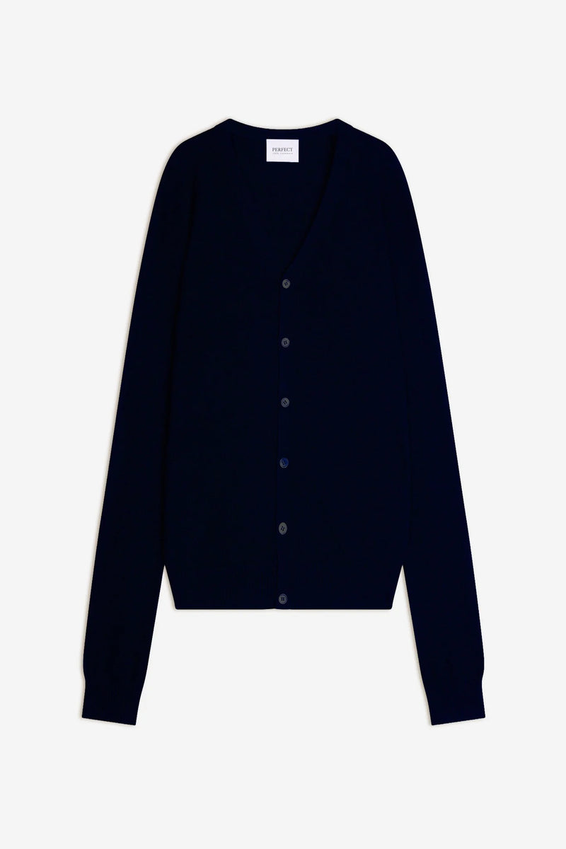 Cardigan Col V - Errol - Navy