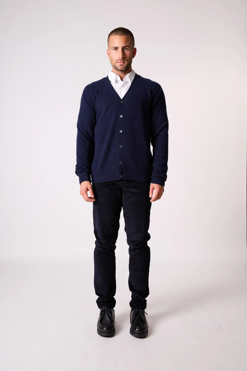 Cardigan Col V - Errol - Navy