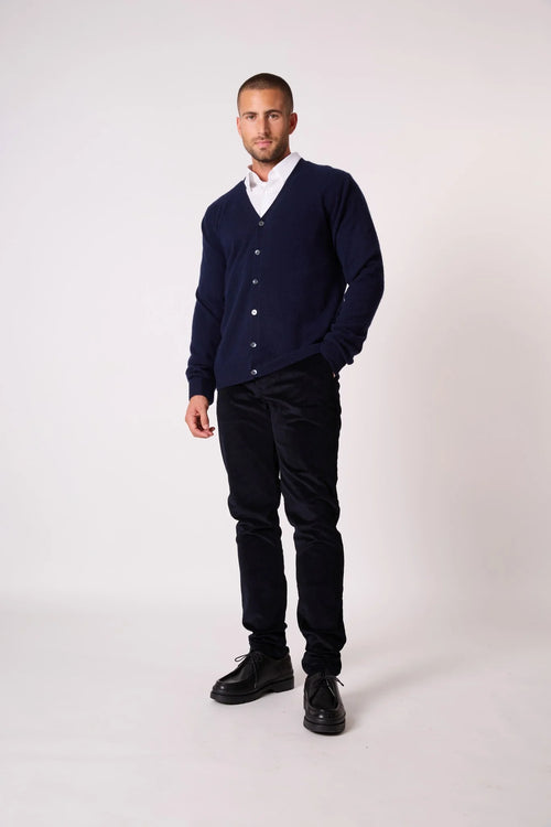 Cardigan Col V - Errol - Navy