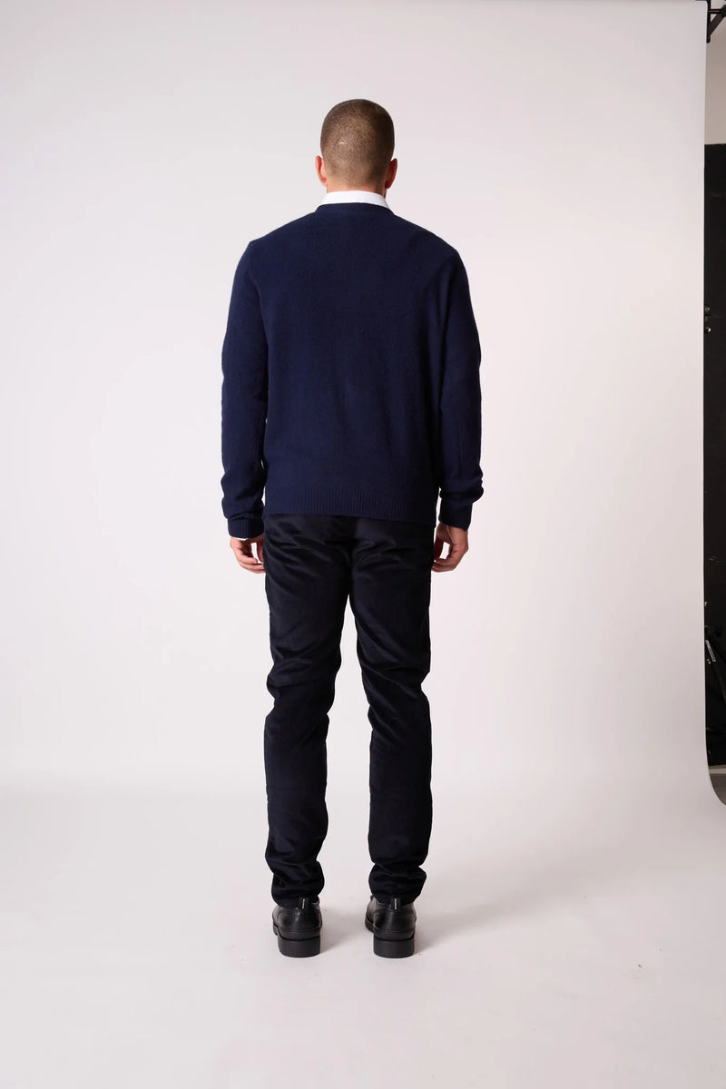 Cardigan Col V - Errol - Navy