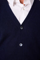 Cardigan Col V - Errol - Navy