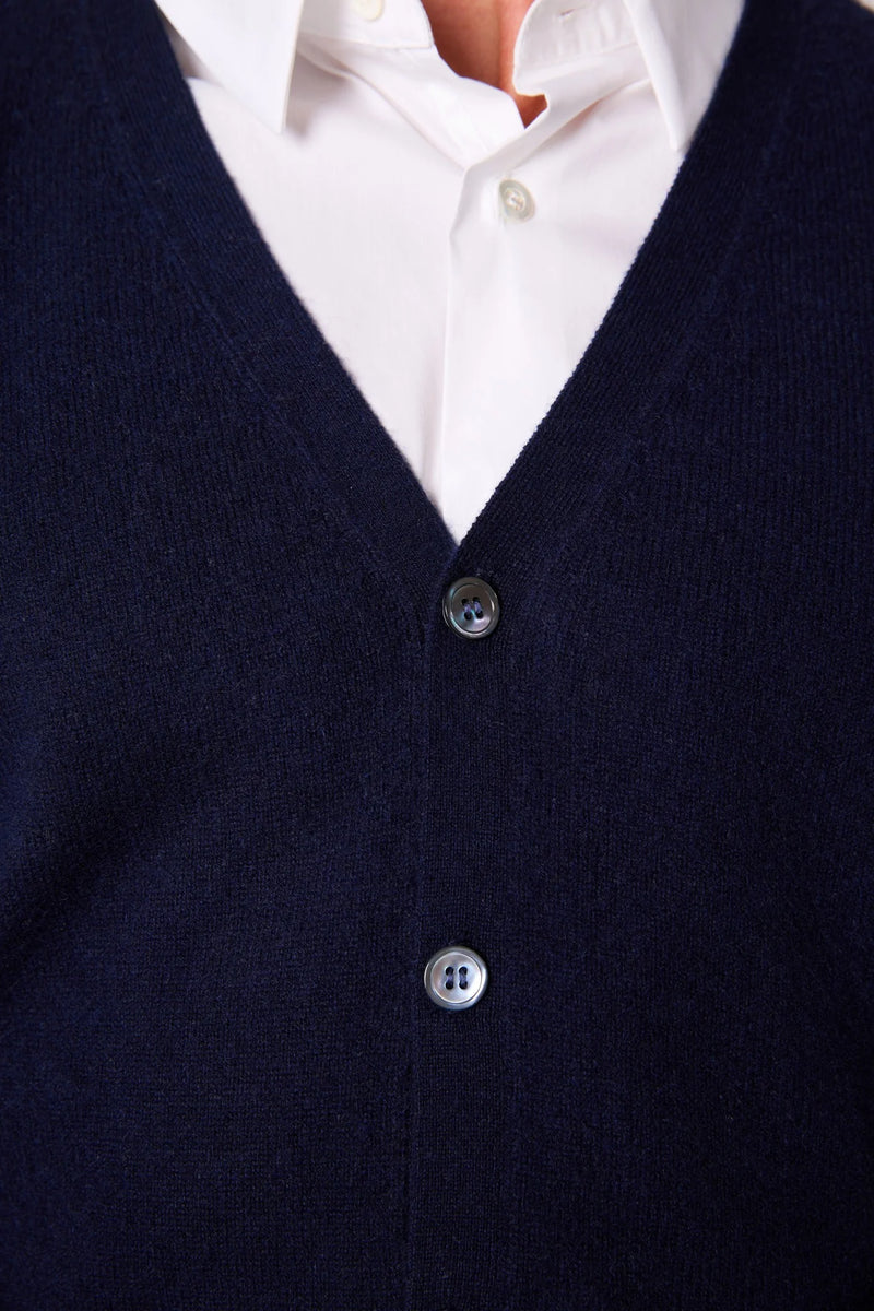 Cardigan Col V - Errol - Navy