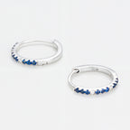 Boucles D'Oreilles "Ciel Étoilé" Dia 0,02/4 Saphir 0,13/18