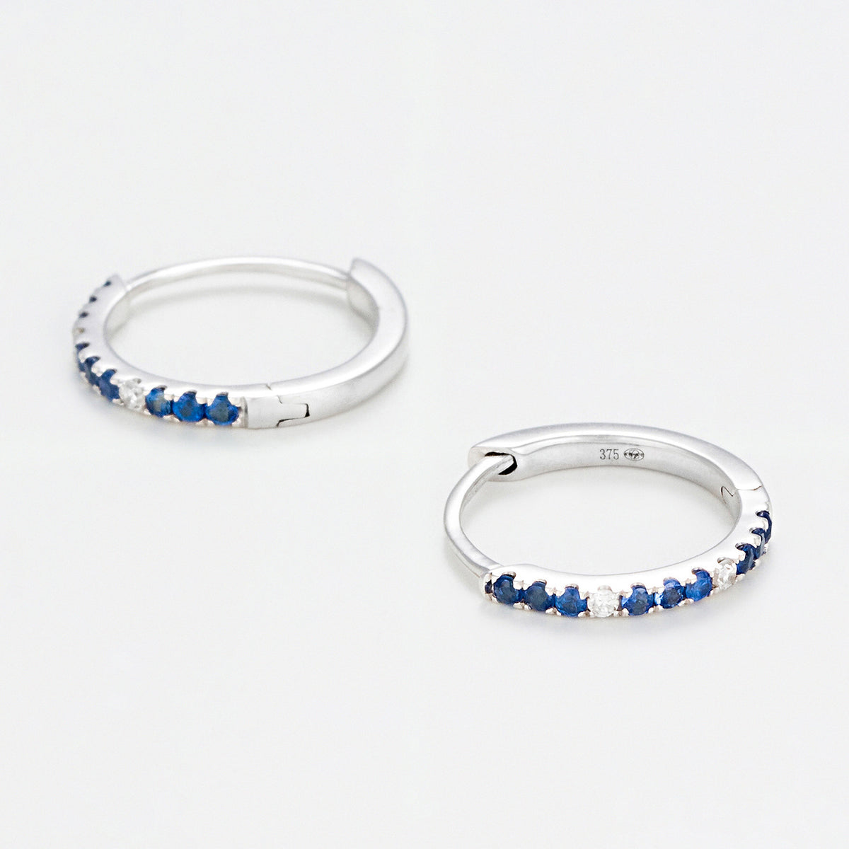 Boucles D'Oreilles "Ciel Étoilé" Dia 0,02/4 Saphir 0,13/18