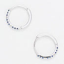 Boucles D'Oreilles "Ciel Étoilé" Dia 0,02/4 Saphir 0,13/18 - Or Blanc