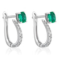 Boucles D'Oreilles "Belle Émeraude" D0,1/18 + Eméraude 0,35/2