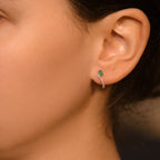 Boucles D'Oreilles "Belle Émeraude" D0,1/18 + Eméraude 0,35/2