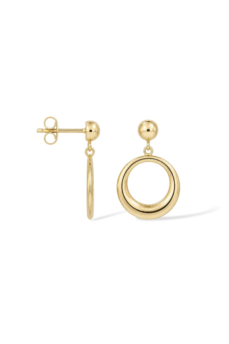 Boucles D'Oreilles "Sphère Céleste" Or Jaune 375/1000