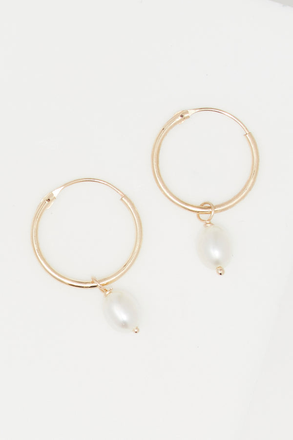 “Gama Perle” 375/1000 Yellow Gold Earrings