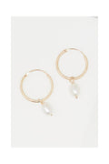 "Gama Pearl" Earrings in 375/1000 Yellow Gold