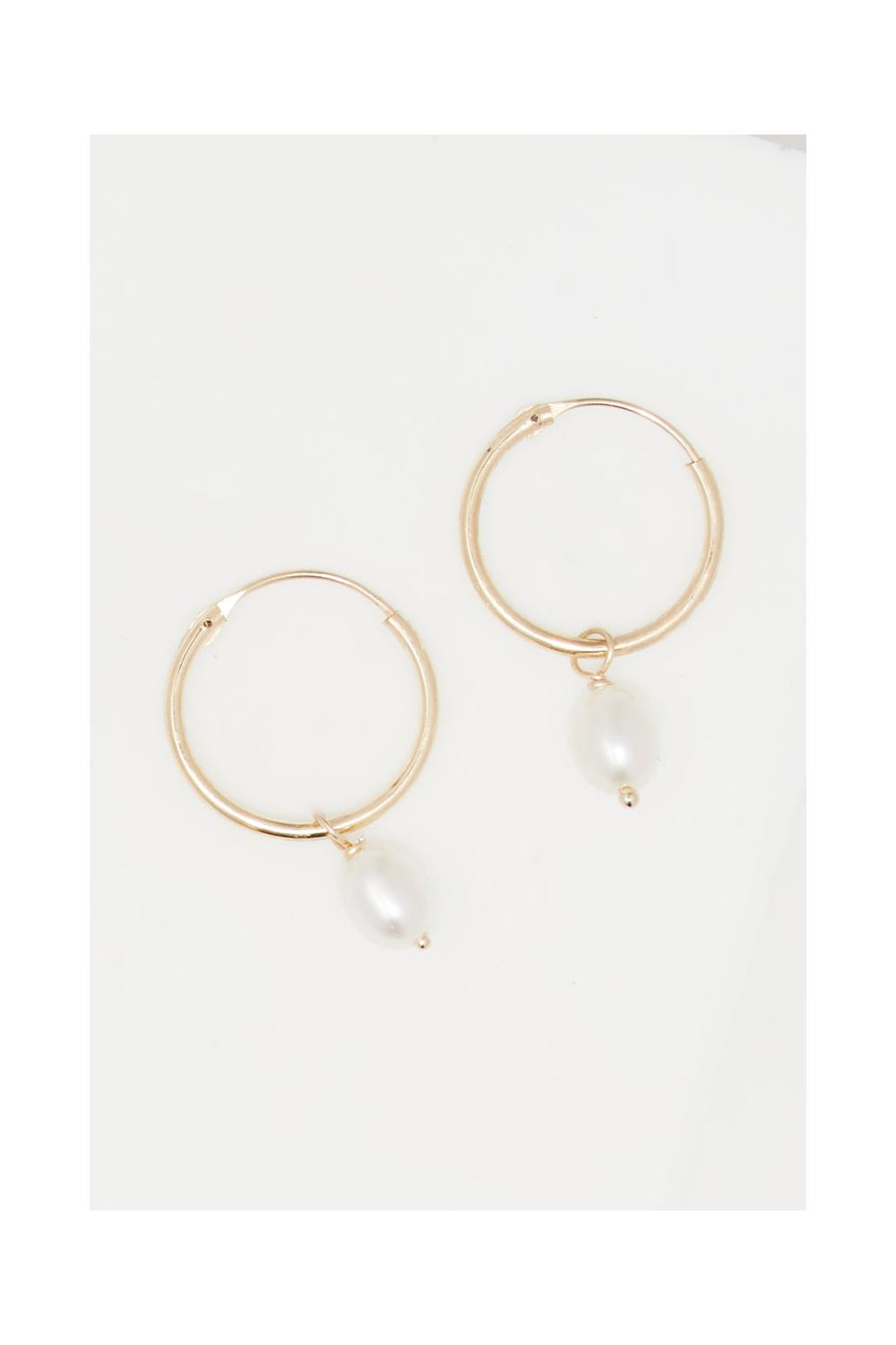 "Gama Pearl" Earrings in 375/1000 Yellow Gold