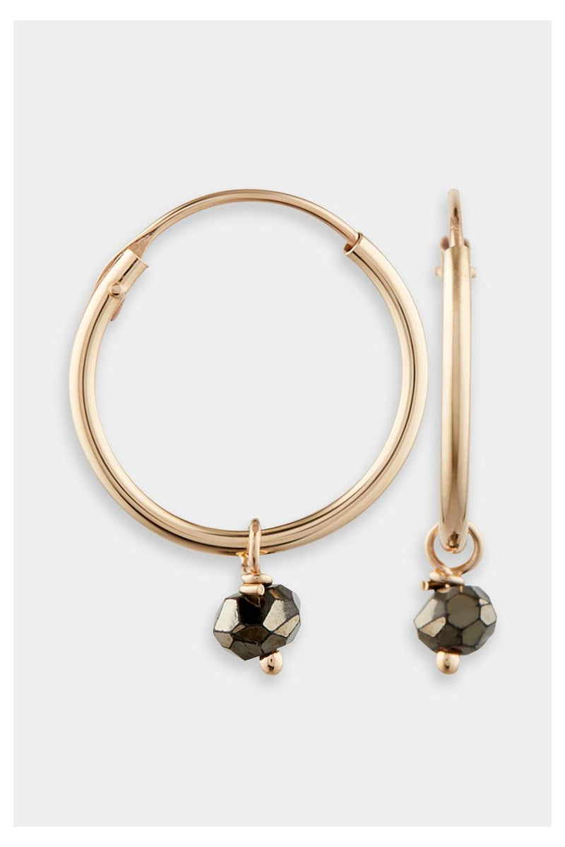 Boucles D'Oreilles" Alfie" Or Jaune 375 / 1000 Et Spinelle