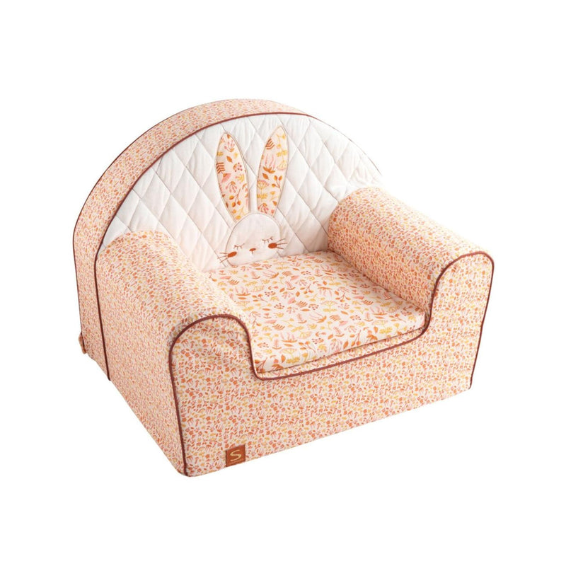 Fauteuil Club En Coton Rose