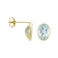 Boucle D'Oreilles "Rond De Topaze" 3,2Ct/2 Or Jaune 375/1000