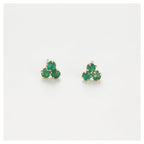 Pendientes “Trío de Esmeraldas Brillantes” 0.36Ct/6