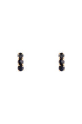 Boucle D'Oreilles "Trio De Puces Saphir 0,24Ct/6" Or Jaune 375/1000