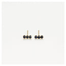 Boucles D'Oreilles "Trio De Puces Saphir 0,24Ct/6" Or Jaune 375/1000
