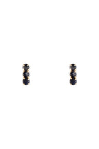 Pendientes Oro Amarillo 375/1000 “Trio De Puces Zafiro 0.24Ct/6”
