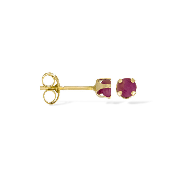 "3 mm Ruby Stud Earrings": 0.17 ct/2